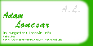 adam loncsar business card