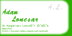 adam loncsar business card